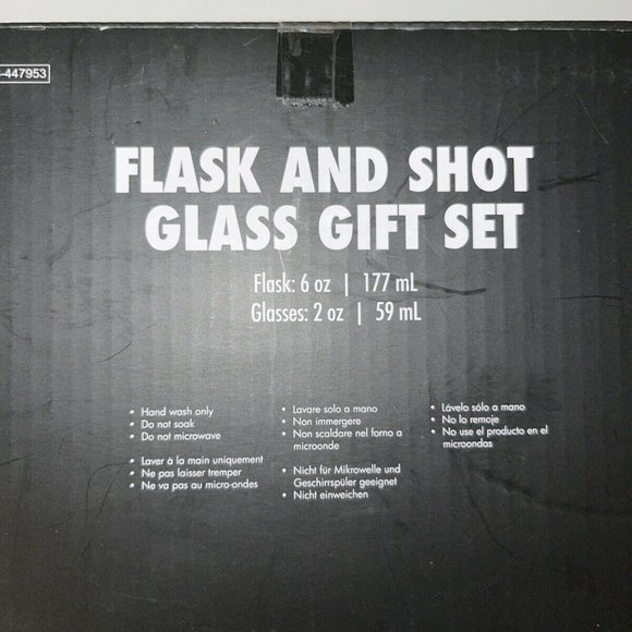 Girl Boss Flask & Shot Glass Gift SET 3 PC Black/Pink 2 Shot Glasses Novelty NIB - Picture 6 of 8